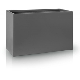 Fiberglass donica Rectangle Graphite 80x38x43cm