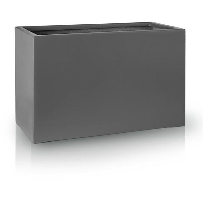 Fiberglass donica Rectangle Graphite 80x38x43cm
