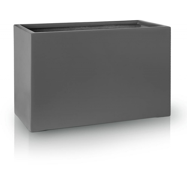 Fiberglass donica Rectangle Graphite 80x38x43cm