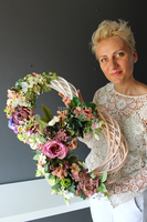 kwiatowy wianek na drzwi Sen Nocy Letniej, śr.37cm