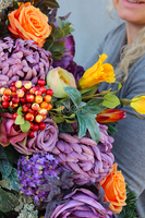 Jesienna Nostalgia dekoracja / wiązanka nagrobna, dł.62cm