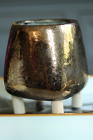 Goldena, efektowna osłonka na nóżkach, wym.18x16cm