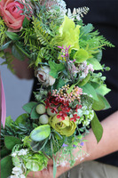 Gardenia 2, bogaty wianek ze wstążką, śr. 37cm