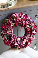 Energia Jesieni, barwny wianek z hortensji, śr.35cm