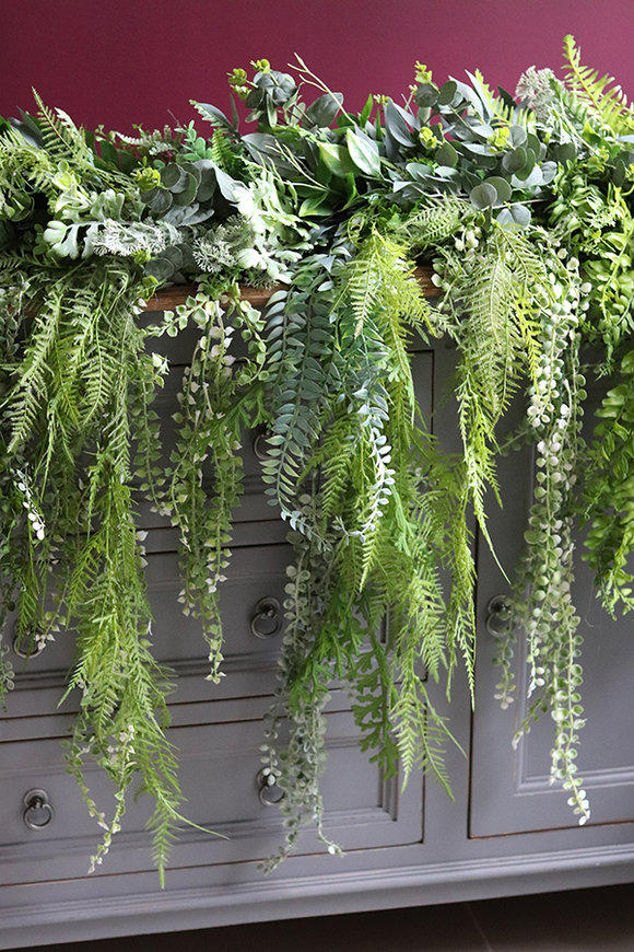 efektowna zielona girlanda, Gertruda, dł.100cm