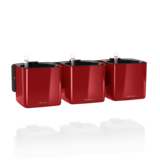 Home Kit Glossy, donice ścienne z nawadnianiem, czerwone, wym.14x48x15cm