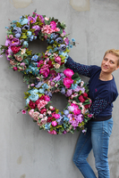 Caryca Katarzyna 4, bardzo duży wianek na drzwi, śr.64cm 