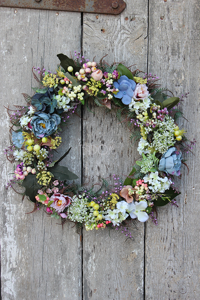 delikatny wianek na drzwi Tereska, śr.39cm