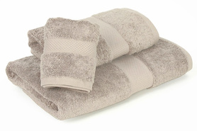 bawełniany ręcznik Carmen, kolor len, wym.50x100cm