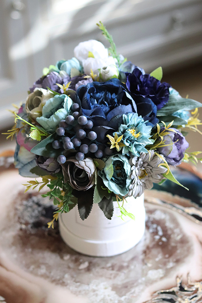 Blue Marine 2, kompozycja kwiatowa / flowerbox, S, wys.28cm 