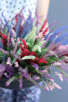 kompozycja kwiatowa w okrągłej misie, Wrzosy Basic, wym.30x46cm 