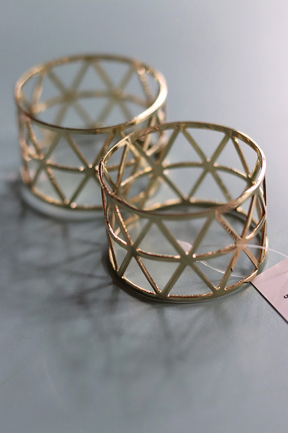 aluminiowe obrączki na serwetki, Designo Gold, 2szt.