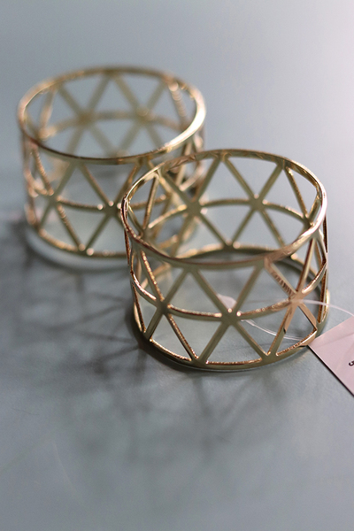 aluminiowe obrączki na serwetki, Designo Gold, 2szt.