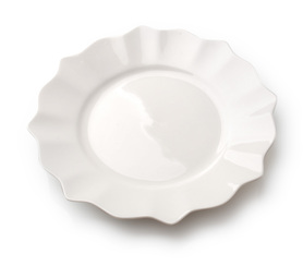 OD RĘKI Ballerina Ecru, elegancki talerz deserowy, śr.24.5cm
