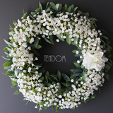 wianek dekoracyjny Biel Ślubna, śr.42cm