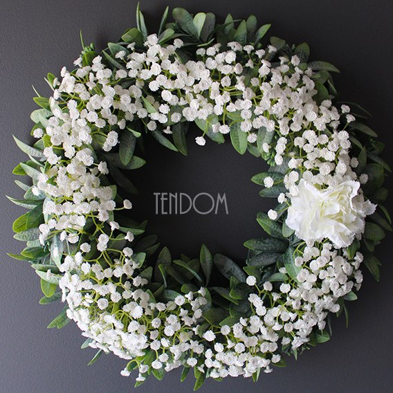 wianek dekoracyjny Biel Ślubna, śr.42cm