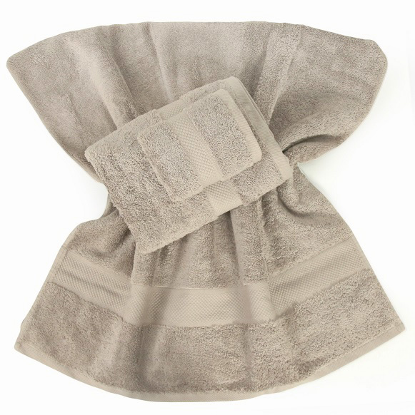 bawełniany ręcznik Carmen, kolor len, wym.50x100cm