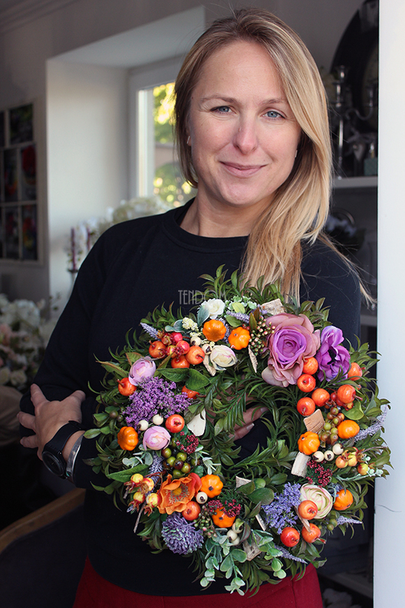 cudowny wianek dekoracyjny Salamandra, śr.35cm  