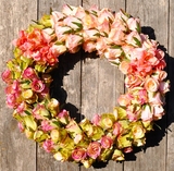 piękny wianek na drzwi Roses, śr.40cm  