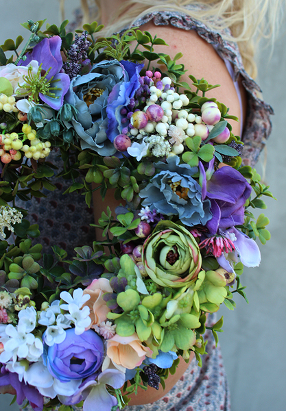 subtelny wianek na drzwi Malla, śr.27cm 