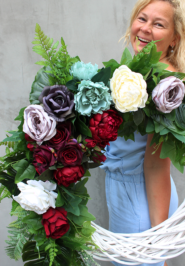 duży zjawiskowy wianek na drzwi, Marta, śr.65cm