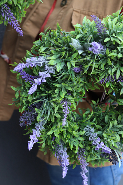 komplet lawendowych wianków, Prowansja, wym.30cm