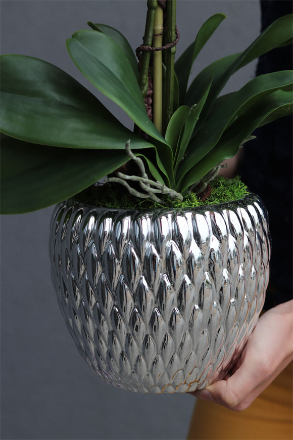 Granada Diamondo, gumowy storczyk w połyskującej donicy, wys.64cm