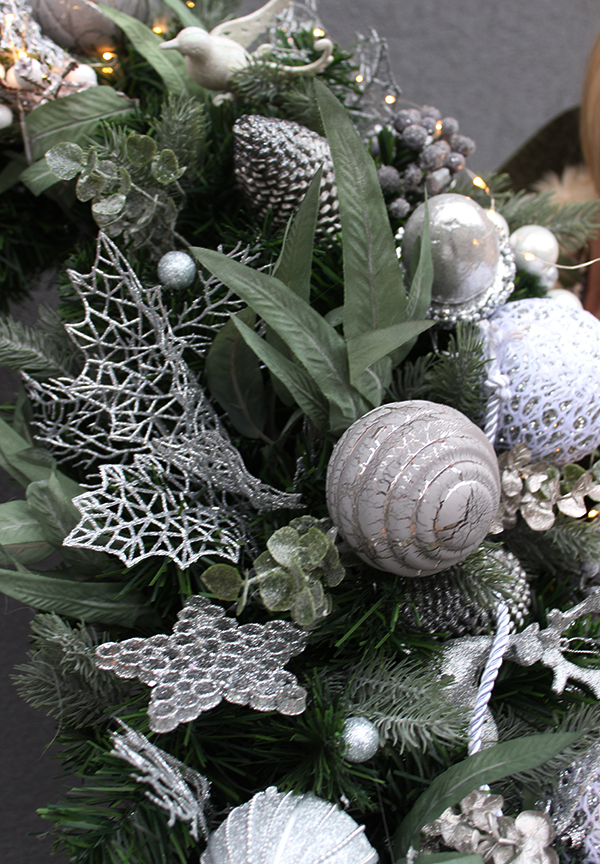 Silver Moon, gęsta girlanda świąteczna, dł.150cm 