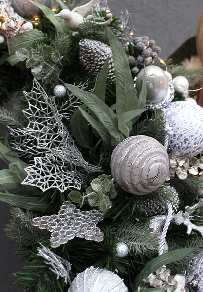 Silver Moon, gęsta girlanda świąteczna, dł.150cm 