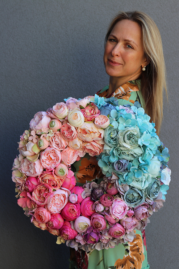 box & wianek, 2 sztuki dekoracji komplet eleganckich kompozycji Bella New