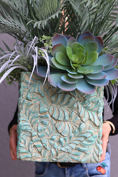 Kinemo, nowoczesna dekoracja w donicy Siena, wym.80x78x65cm