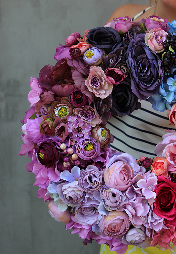 efektowny wianek na drzwi Bogactwo Natury, śr.44cm 