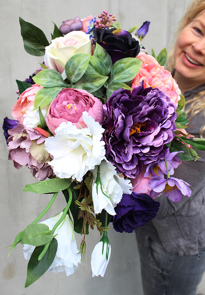 Ketro kompozycja kwiatowa / bukiet, wys.34cm