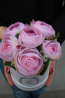 kompozycja kwiatowa / bukiet Flowerbox Pink Lady wys.19cm