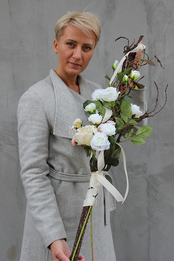 dekoracja nagrobna / kompozycja Gloria, dł.92cm 