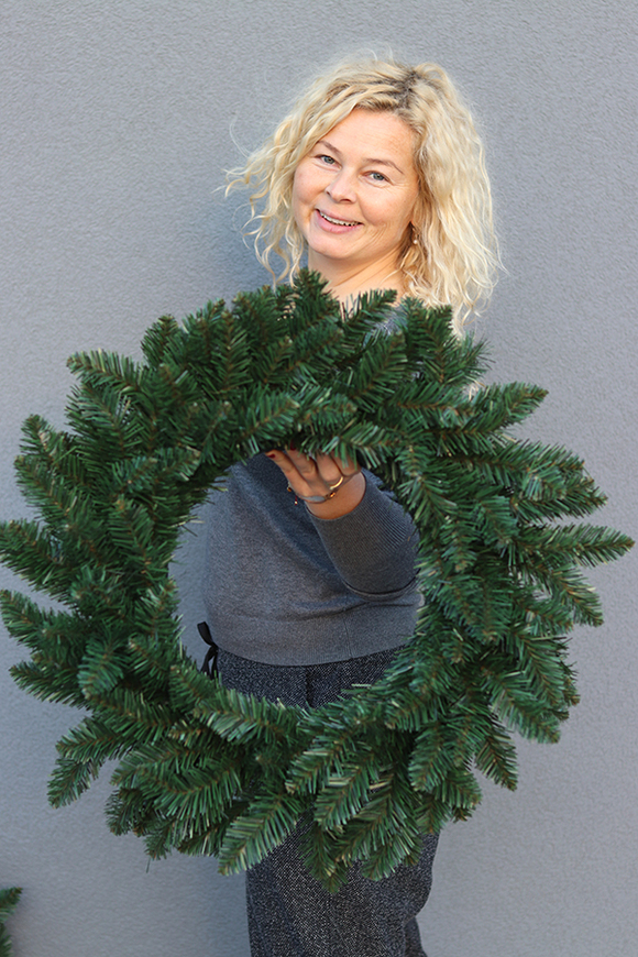 Iglak, wianek z gałązek iglastych/podkład, średni, śr.55cm