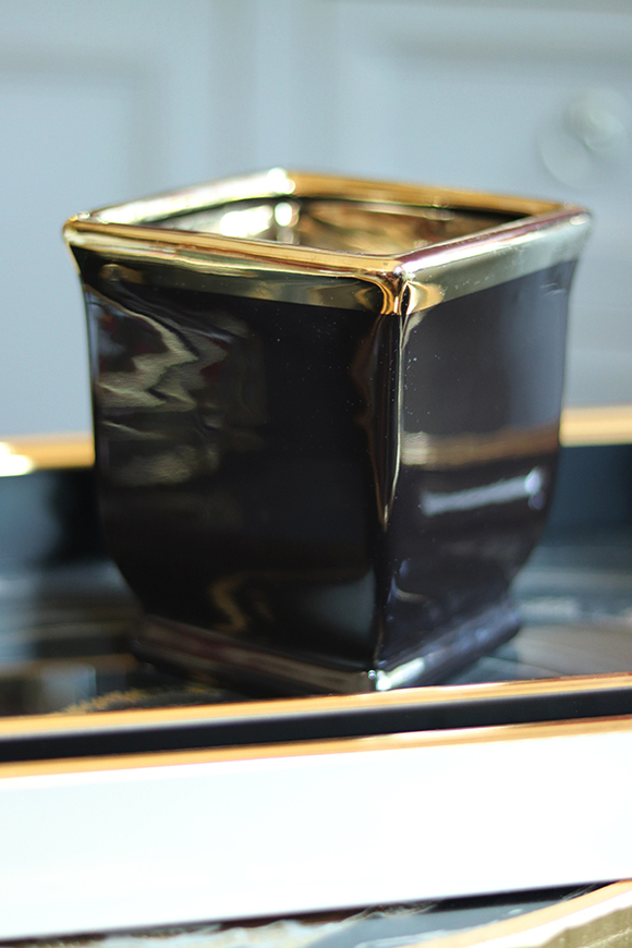 Gold&Black 2, elegancka osłonka glamour, wym.14x13cm