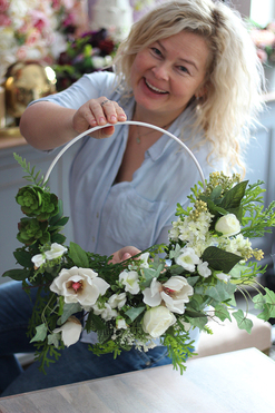 Belissa, subtelny wianek na drzwi, śr.54cm