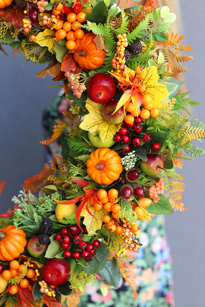 bardzo efektowny, ogromny wianek Extra Autumn 2, śr.57cm