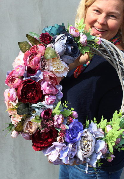 Lenna, dekoracyjny wianek na drzwi, śr. 40cm