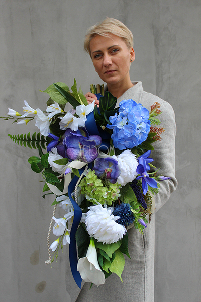 bukiet / dekoracja nagrobna do wazonu Diana, dł.70cm