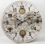 duży zegar ścienny, Voyager White, wym.58x58cm