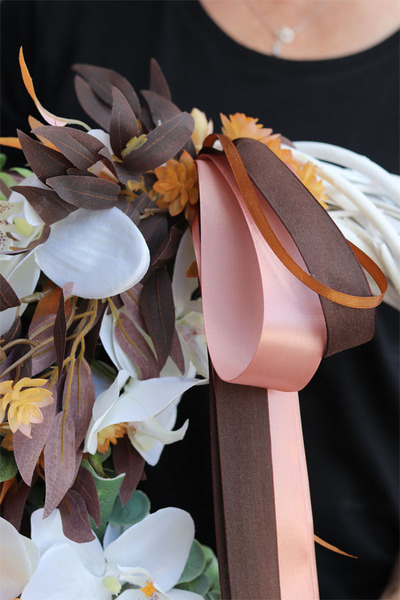 bajeczny wianek na drzwi ze storczykiem, Orchid Fall, śr.55cm 