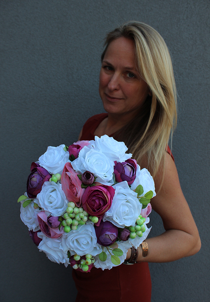 Markiza kompozycja kwiatowa / bukiet / Flowerbox, wys.25cm