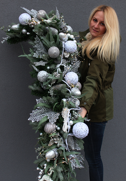 Silver Moon, gęsta girlanda świąteczna, dł.150cm