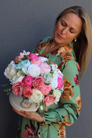 box & wianek, 2 sztuki dekoracji komplet eleganckich kompozycji Bella New