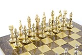 ekskluzywne szachy metalowe, Renesans, wym.36x36cm 