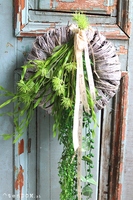Greemena, wianek na drzwi jak żywy, śr.30cm
