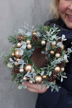 dekoracyjny wianek na drzwi Święta z Green Canoe, śr.20cm