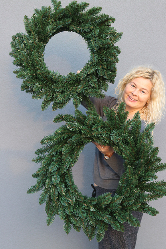 Iglak, wianek z gałązek iglastych/podkład, średni, śr.55cm